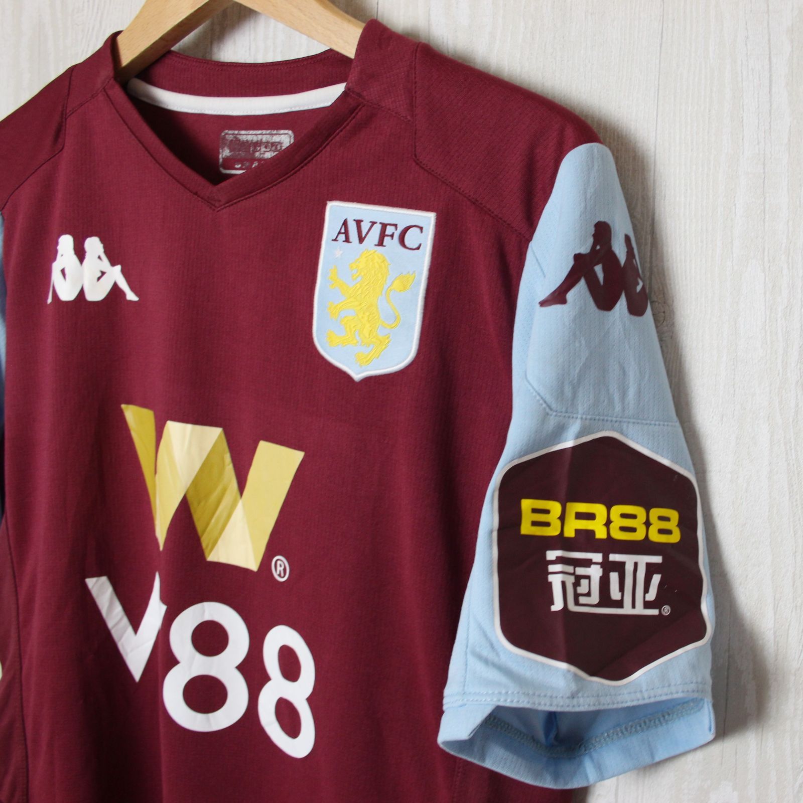 1993年アストン・ヴィラアウェイサッカーユニフォームサイズ2XL