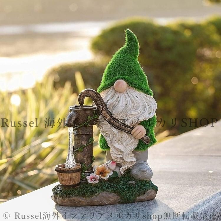 マスターズガーデンノームオブジェ かわいい妖精ノームのガーデニング