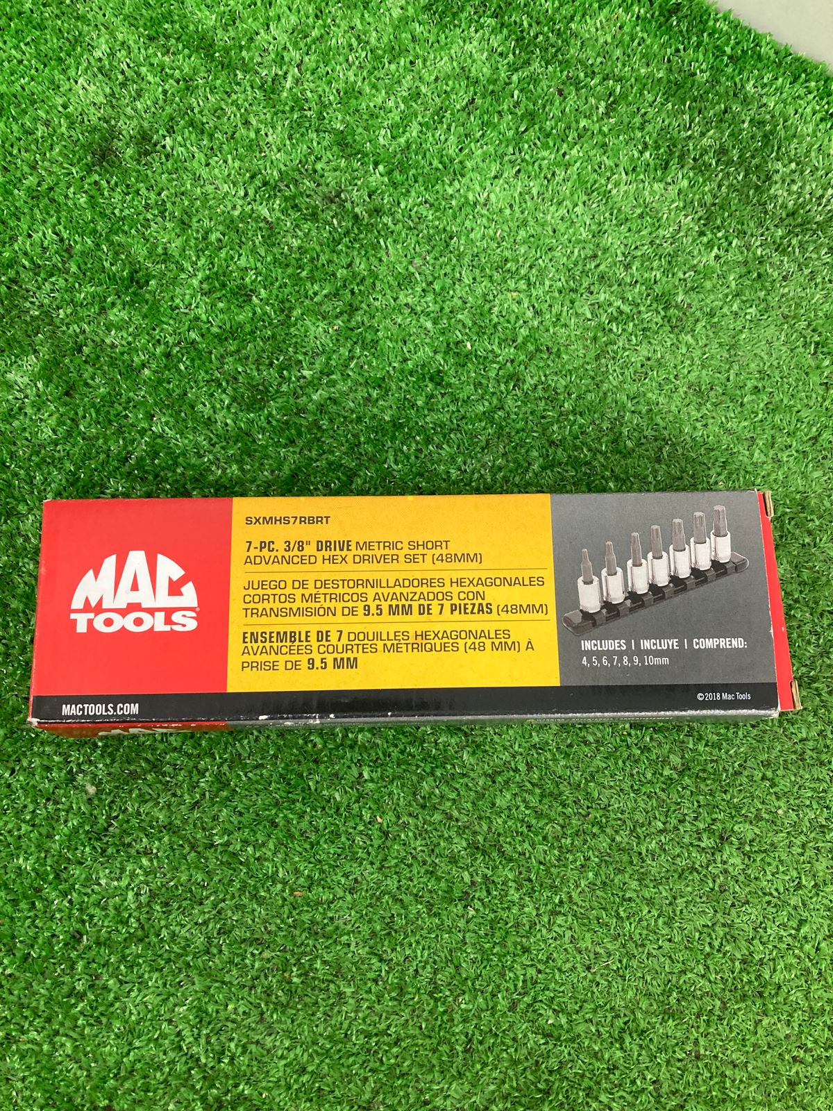 未使用品】【0921】☆MAC TOOLS 7Pc. 3/8メトリック ショート アドバンスドヘックスソケットセット SXMHS7RBRT