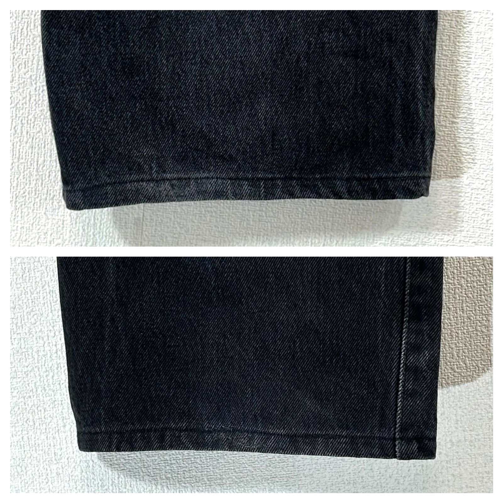 リーバイス501ブラックデニムパンツLEVI’S弱ヒゲw42大きいサイズバギーパッチロゴ
