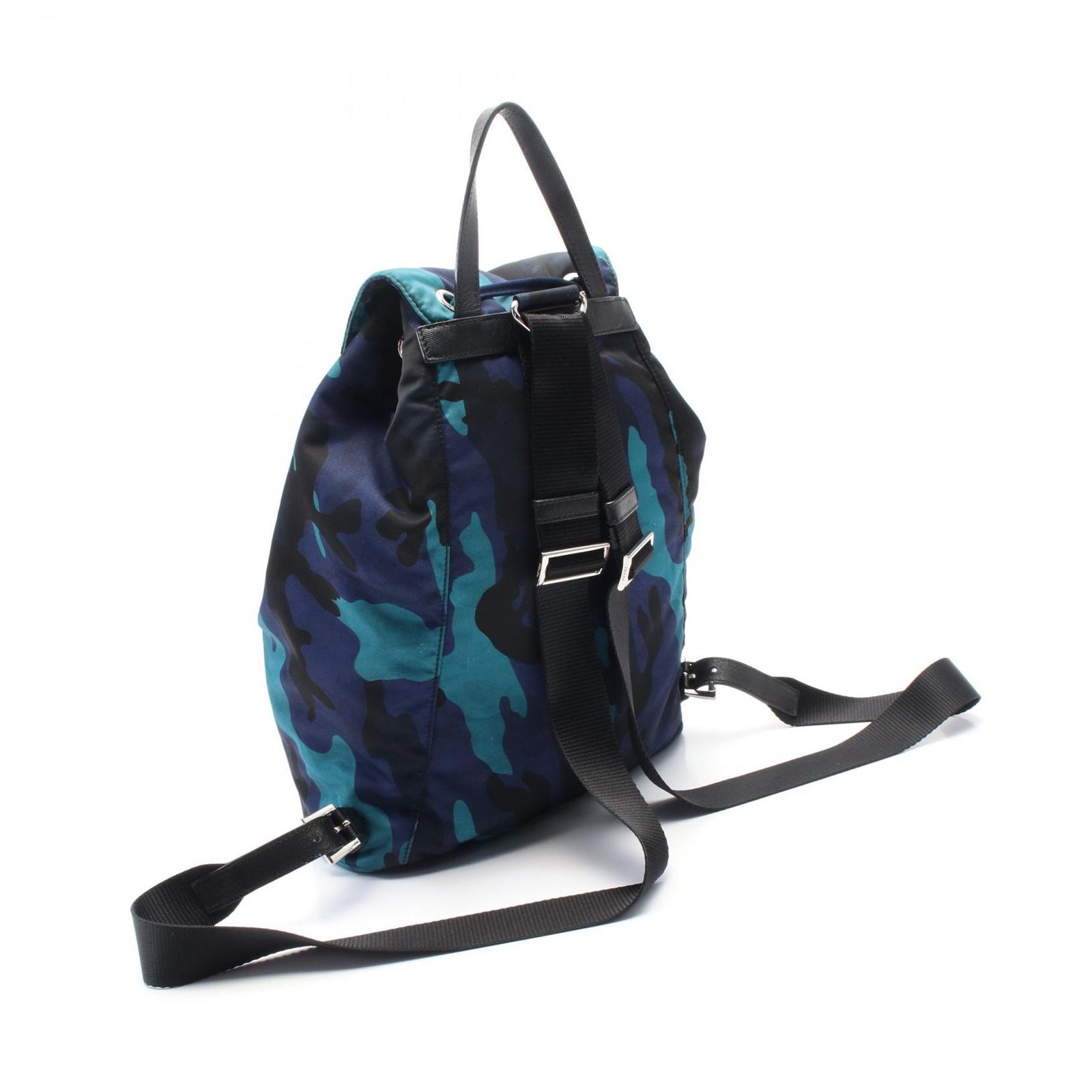 プラダ PRADA リュックサック バックパック TESSUTO CAMOUFL ブルー