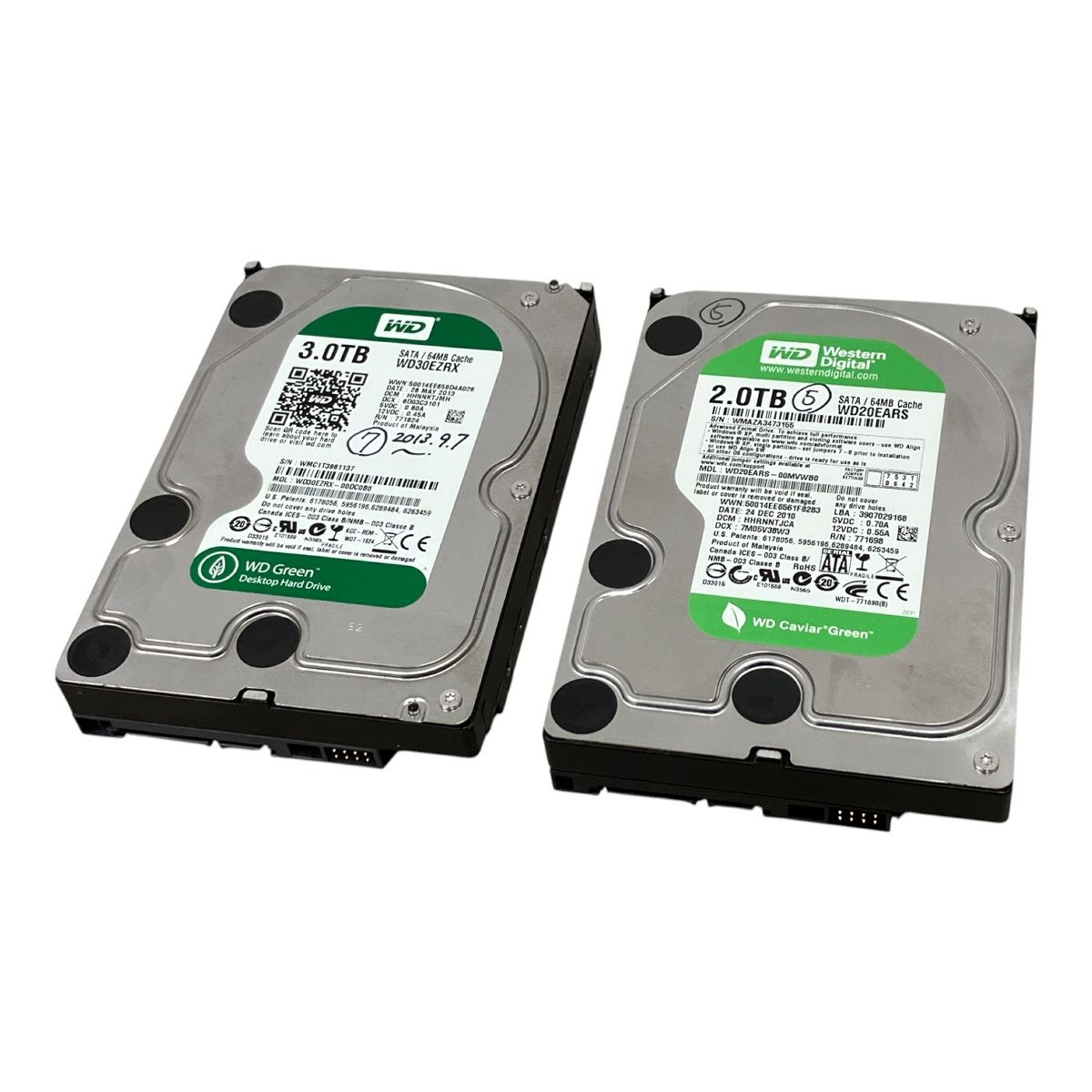 Western Digital WD20EARS WD30EZRX 計5TB ハードディスク 外付け M9904402