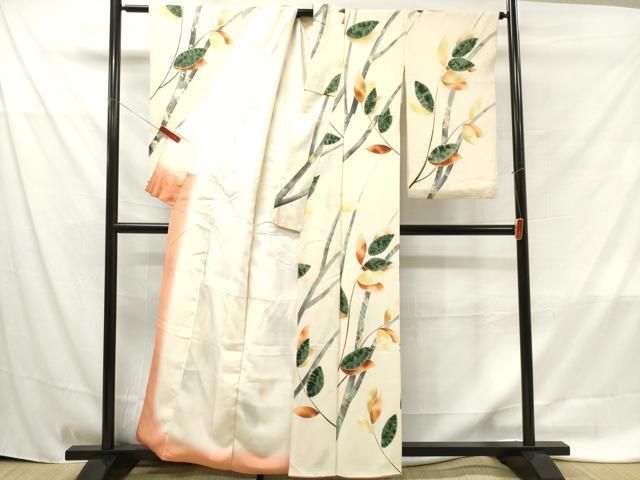 平和屋着物 上質な小紋 葉尽くし 正絹 逸品 BAAK9599yc(仕立て上がり