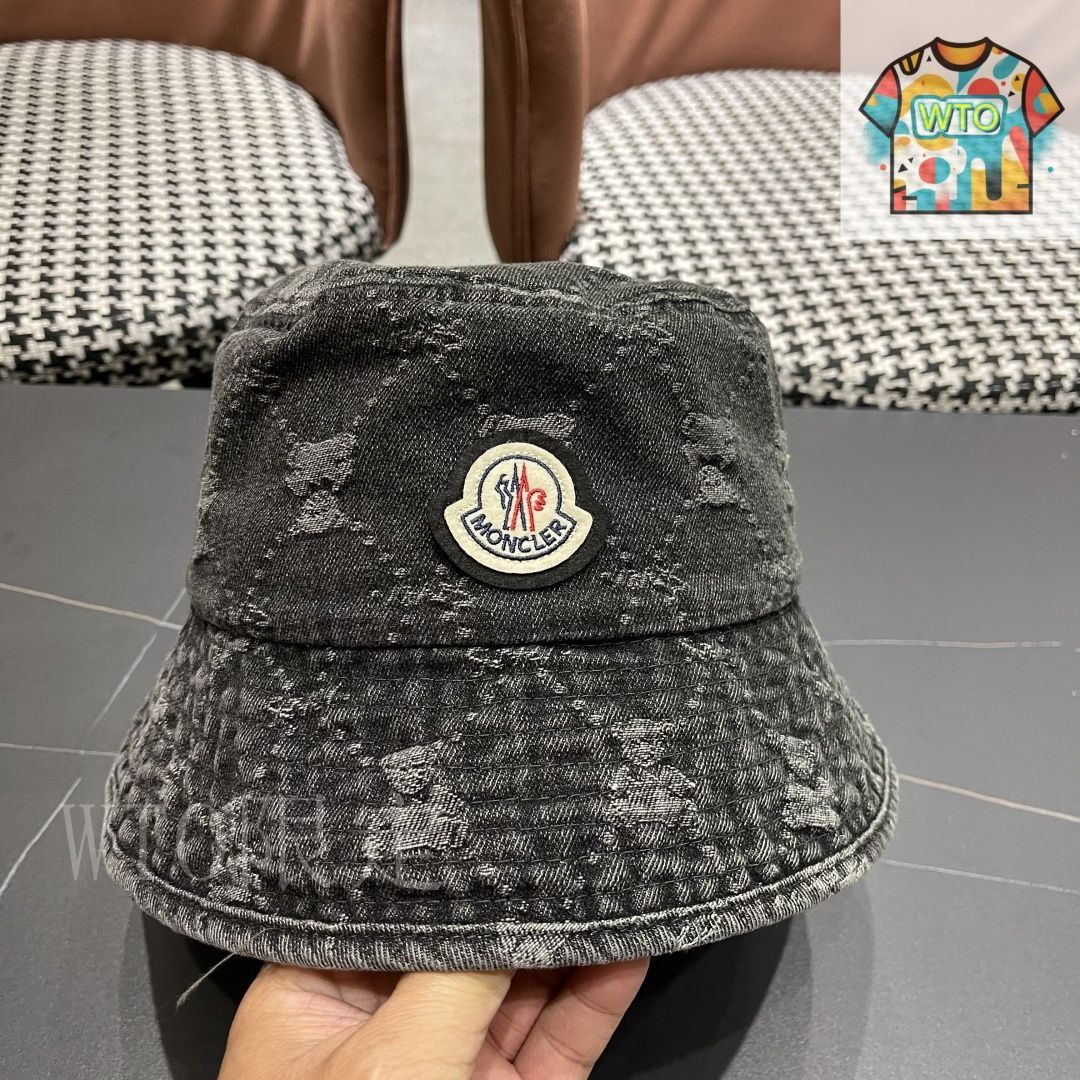 今日特価】Moncler 復古水洗デニム バケットハット-3 - メルカリ