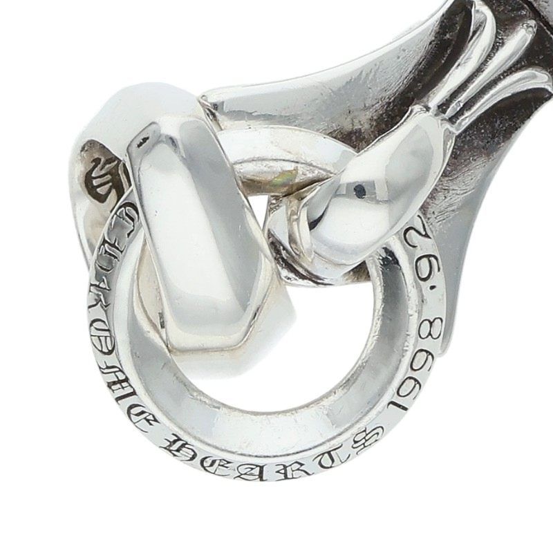 コミュニケーションのある クロムハーツ CH CRS SML W BALE スモールCHクロスベイル シルバーネックレストップ メンズ