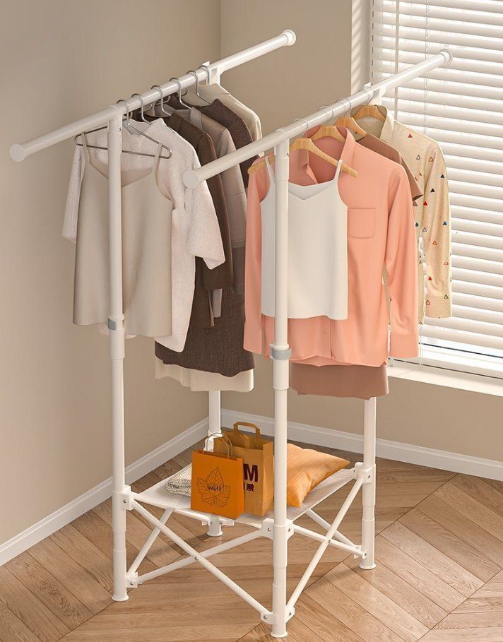 秒折り畳んで伸縮する衣干しハンガー家庭用の寝室の衣干しハンガーベランダに干し布団衣帽子掛け防風取付け免ます