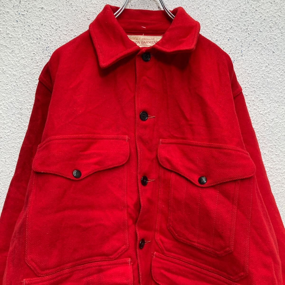 Filson Mackinaw ウール ジャケット L~ レッド フィルソンマッキーノ