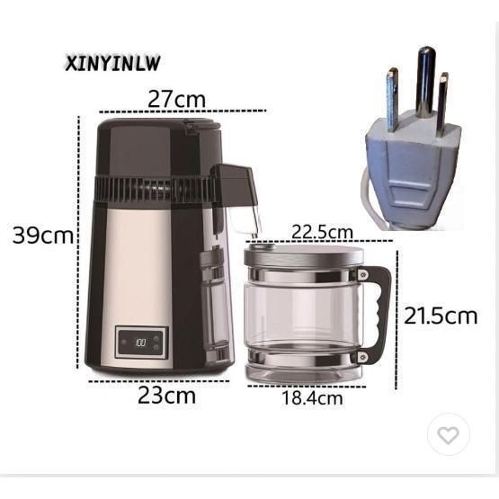 蒸留水器 4L 大容量 浄水ポット 水蒸留器 ガラス 304ステンレス 耐熱性 蒸留 浄水 芳香性植物 ヒドロゾル作り オフィス 会社用 家庭用 美容XM026