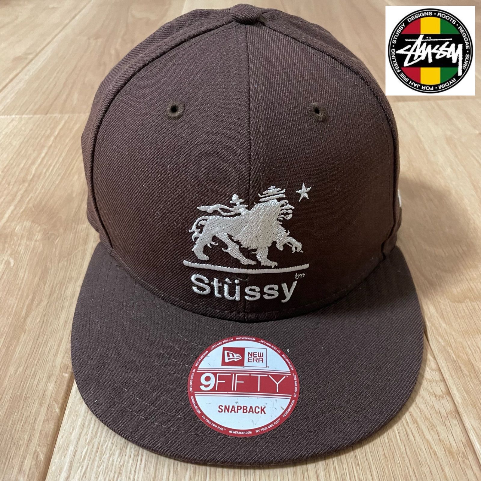 stussy cap ステューシー　キャップ ライオン　Lion レア　美品 00s OLD STUSSY/Rasta Lion print Mesh Cap/Free/ラスタライオン