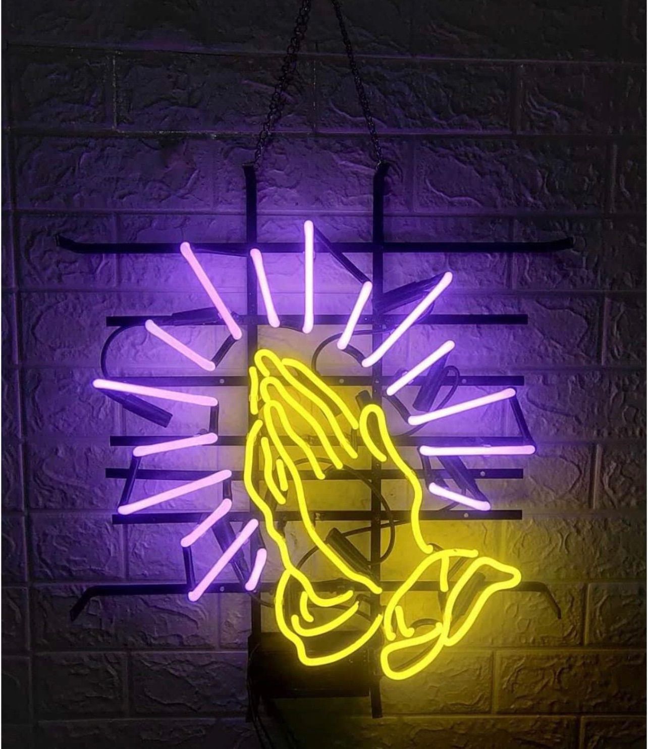 ネオン管 オーダーメイド ネオンサイン NEON SIGN 「ハク 手」 ネオン 