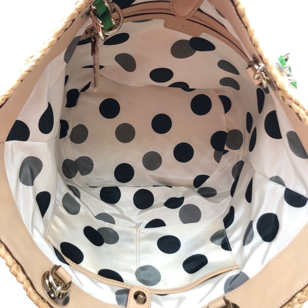 【美品】kate spade カゴバッグ ハンドバッグ バイカラー リボン kate spade カゴバッグ ハンドバッグ バイカラー リボン トート
