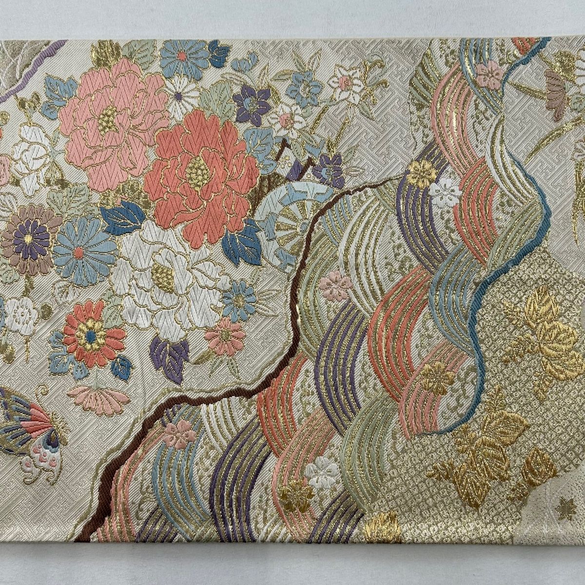 美品！！正絹☆袋帯☆刺繍 楽天市場】【お宝探し市・夏! 30％OFF】袋帯 刺繍 正絹 豪華