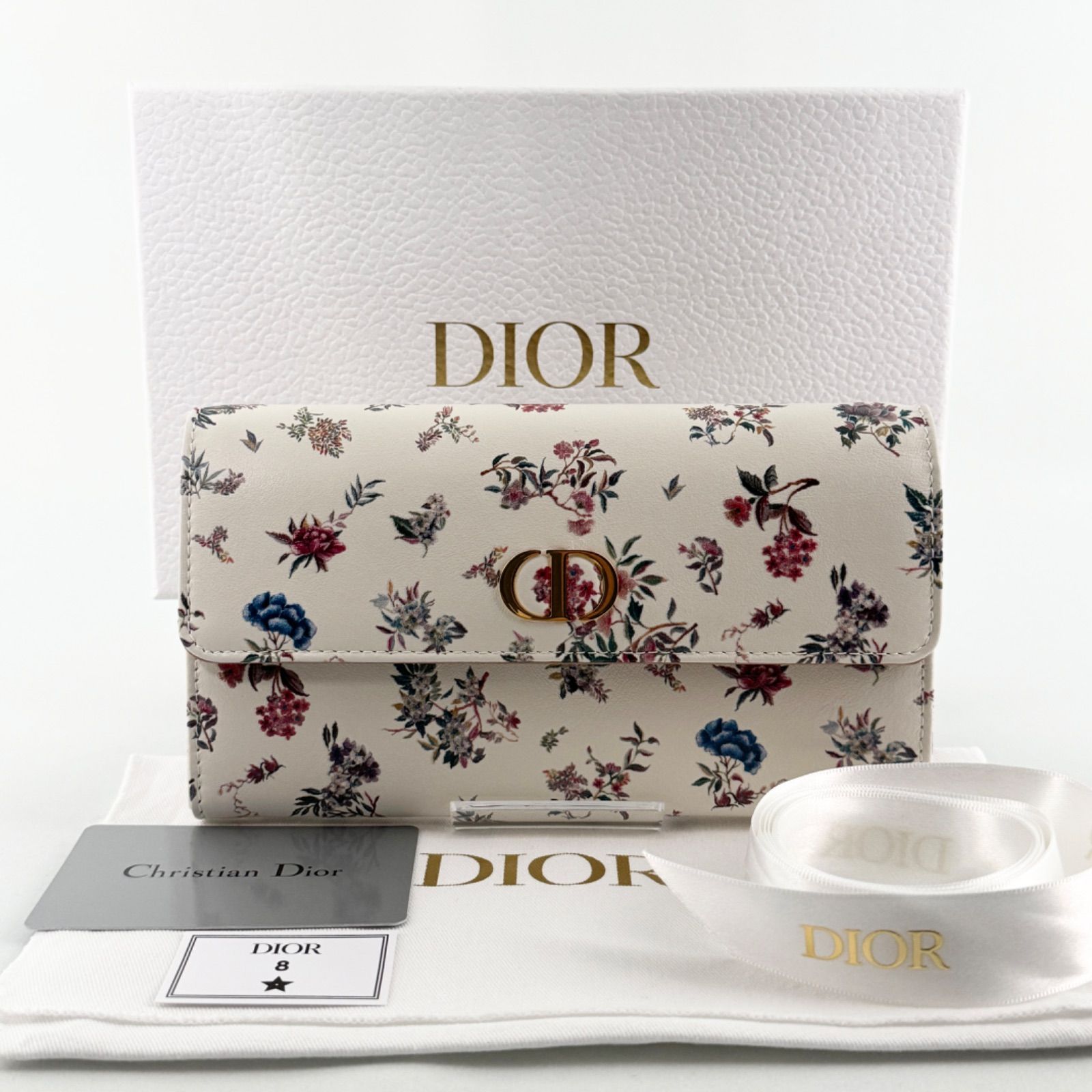 美品 Christian Dior クリスチャンディオール カロ フラワープリント