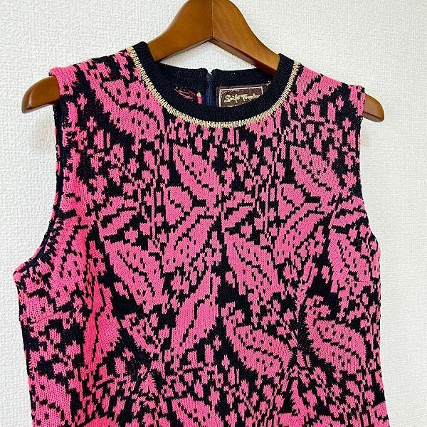 サイトウトヨコ 斉藤都世子 toyoko saito フルジップ ニット ワンピース 黒 anc サイトウトヨコ 斉藤都世子 ワンピース 紫 グレー ニット ラメ