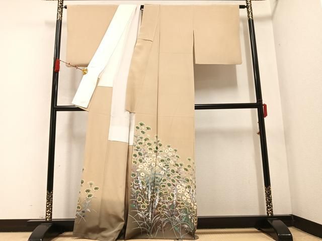 平和屋着物●本加賀友禅作家 庄田和昇 色留袖 枝花文 暈し染め 正絹 AABB6258ph