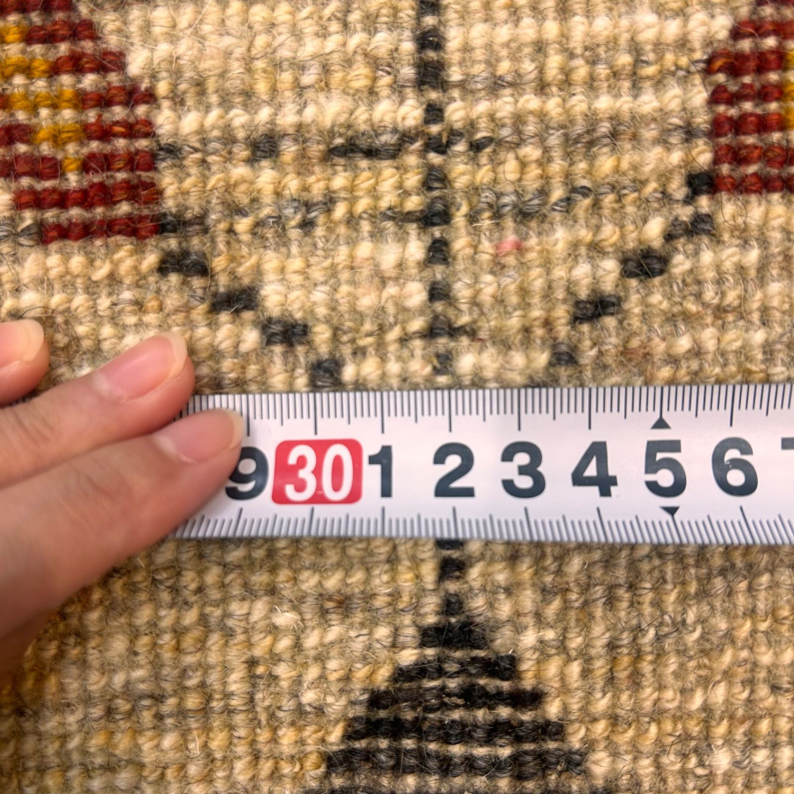 ギャッベ】イラン産 手織りカーペット 60×90cm インテリアラグ 草木染 