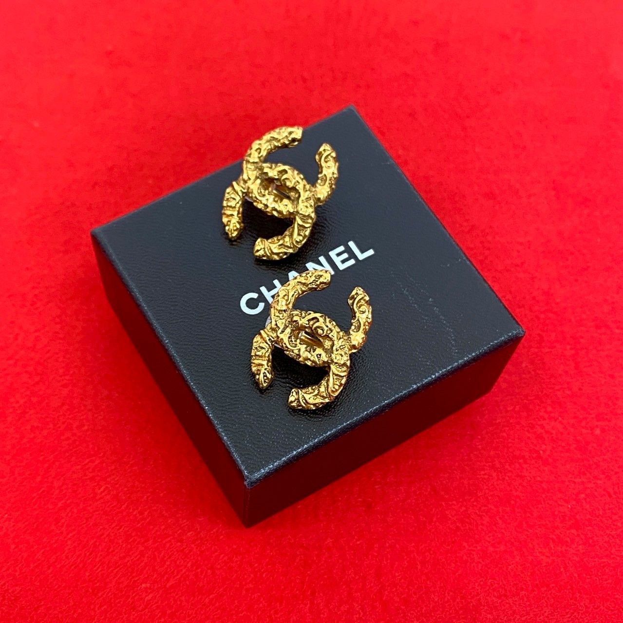 き コメあり 93A CHANEL シャネル ヴィンテージ ココマーク モチーフ イヤリング イヤーカフ アクセサリー ゴールド 60447