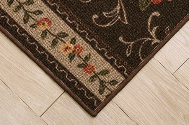 クーポン配布中-スーパー 対象 廊下敷き マット 花柄 エレガンス 撥水 ベージュ 約60×440cm ベージュ 代引不可 MARWIL-DEMENAGEMENTS_CH