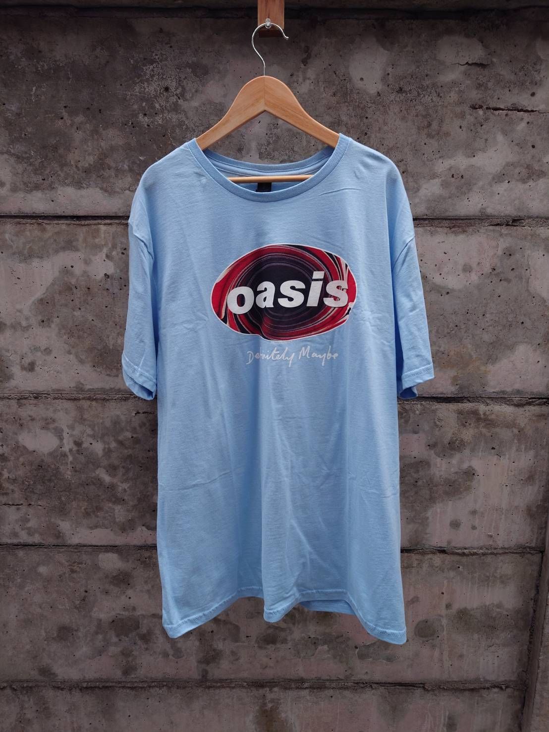 オアシス＿OASIS  新品オフィシャルTシャツ　Definitely Maybe Union Lack Oval　バックプリント無し