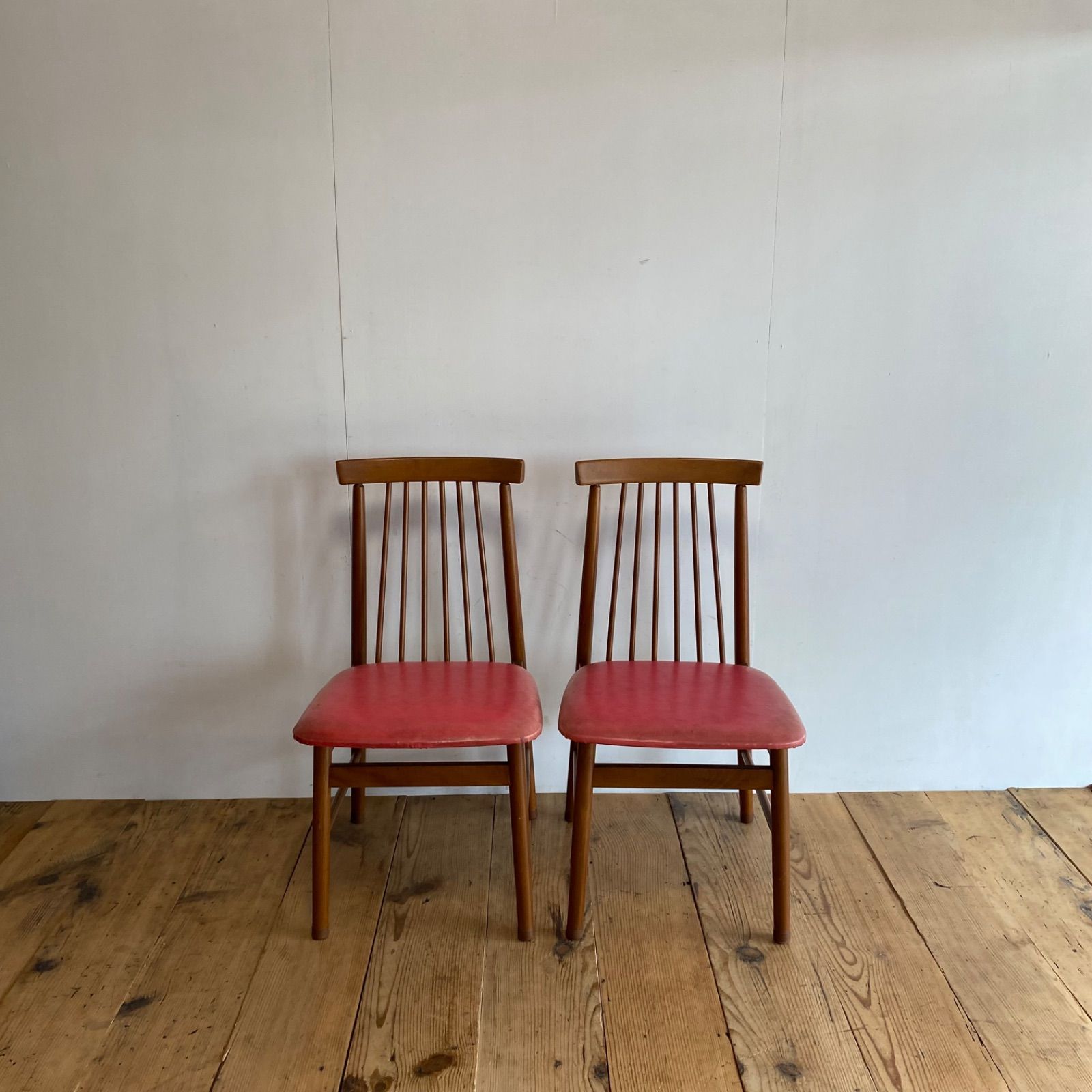 公式 昭和レトロ 秋田木工 ダイニングチェア2脚セット 昭和レトロ 秋田