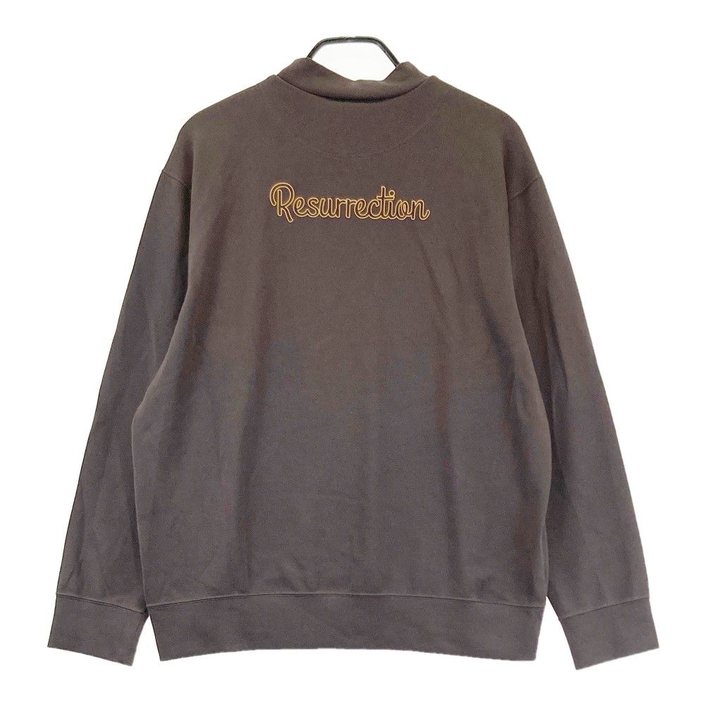 サイズ：XL RESURRECTION レザレクション  モックネック 長袖Tシャツ  ブラウン系 [240101451766] ゴルフウェア メンズ ストスト サイズ：XL RESURRECTION レザレクション モックネック 長袖T