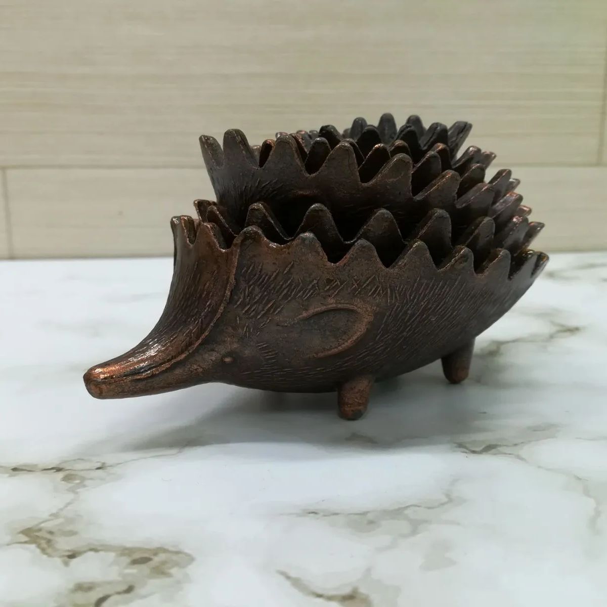 げ ギリシャ製 真鍮製 ハリネズミ 灰皿 6個セット アンティーク 小物 1171