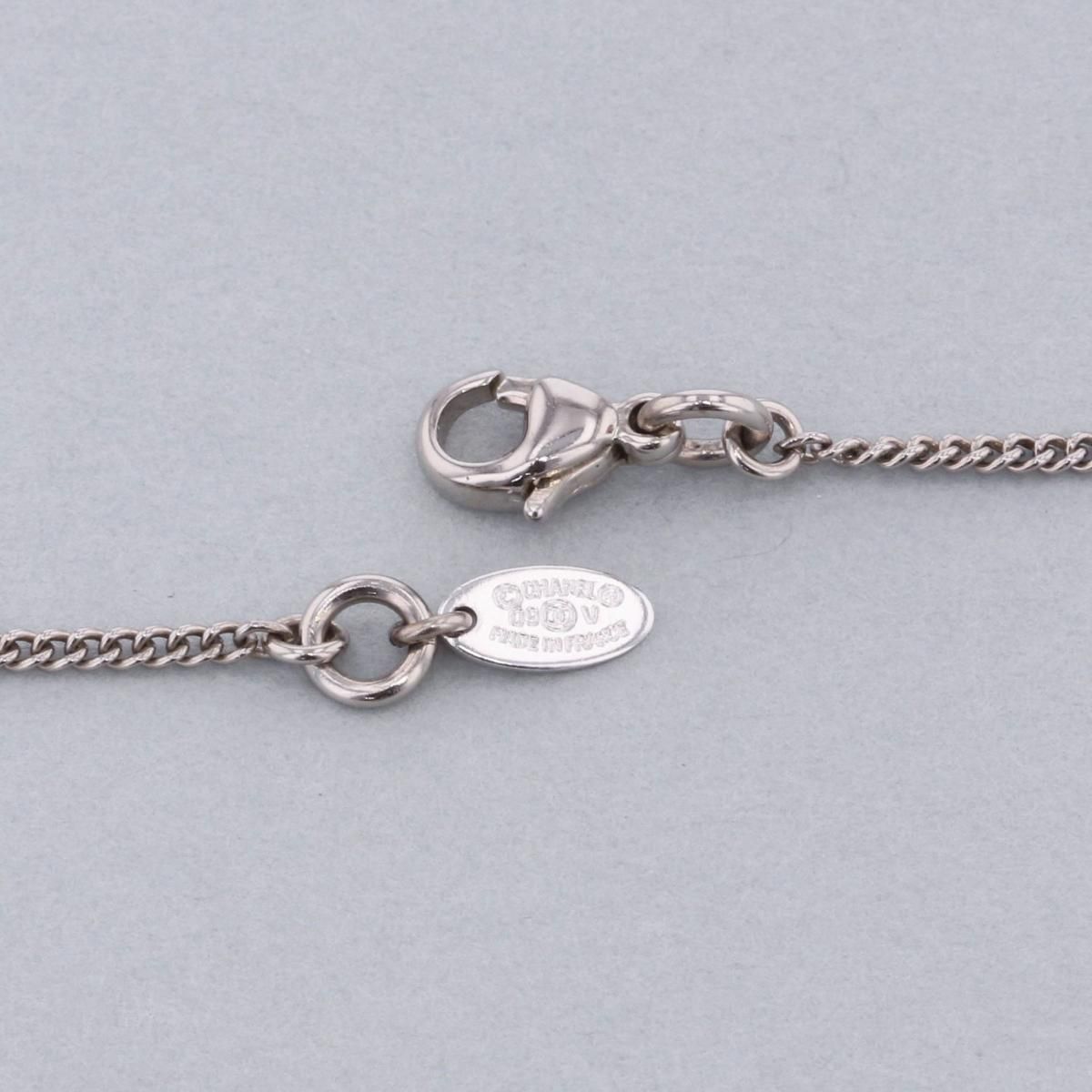 美品】CHANEL （シャネル） ｺｺﾏｰｸ ﾗｲﾝｽﾄｰﾝ ﾈｯｸﾚｽ ブランドジュエリー