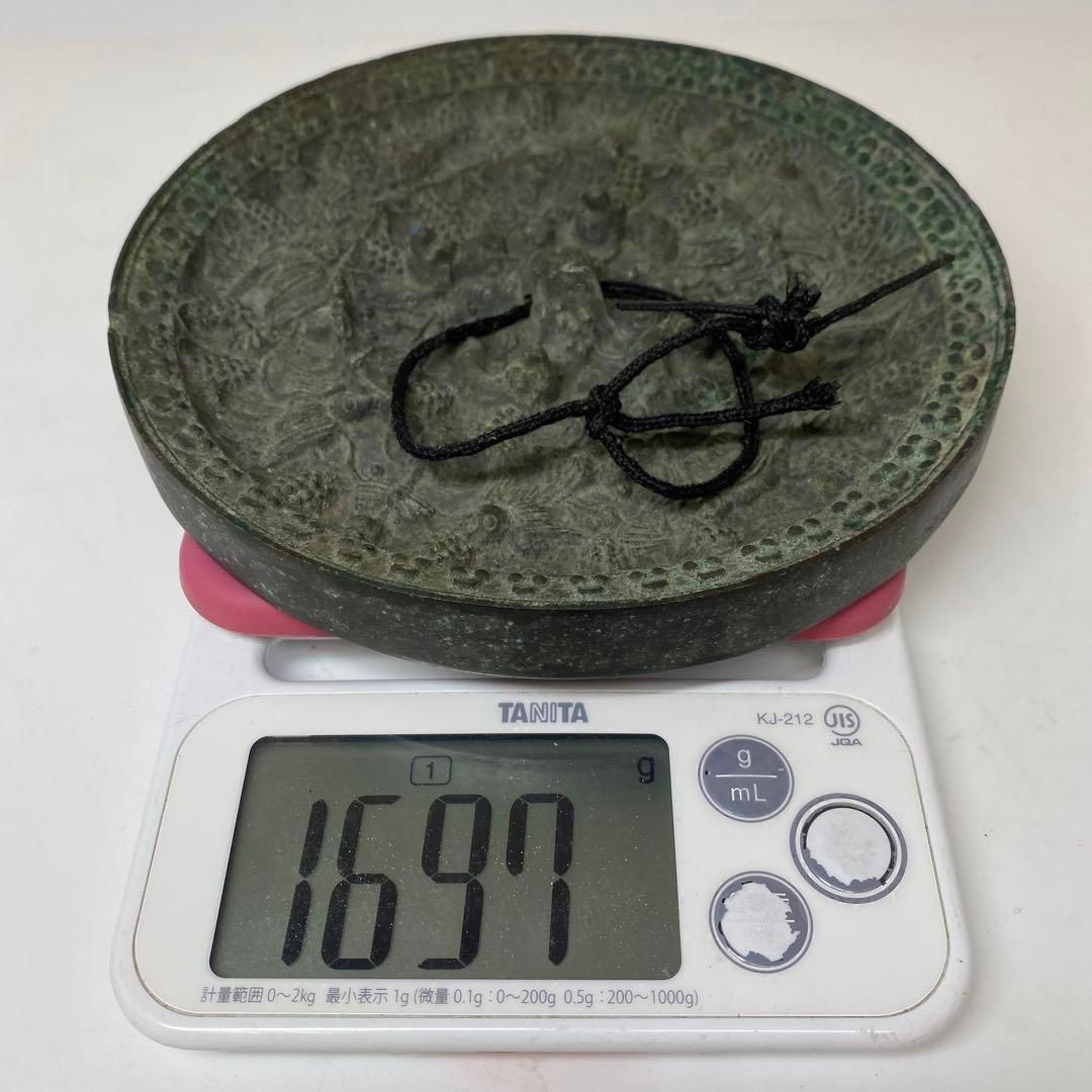 中国古玩 海獣葡萄鏡 大型 直径17.2㎝ タルニ 本さ7-0113☆1F - メルカリ