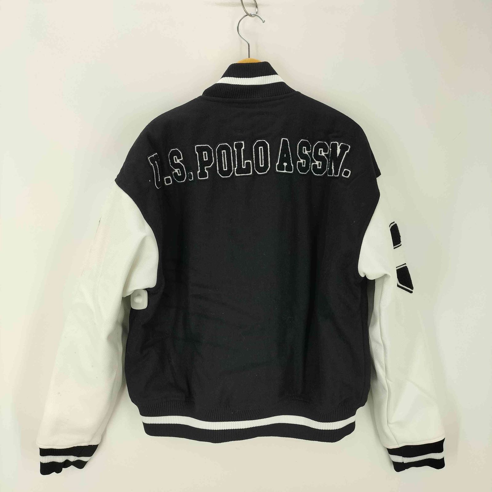 ユーエスポロアッスン U.S.POLO ASSN ワッペン刺繍ロゴ 袖レザー