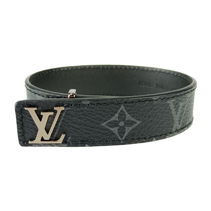 LOUIS VUITTON ルイ ヴィトン ブレスレット M6456D メンズ LV Slim Bracelet Monogram Eclipse Canvas - Men - Fashion