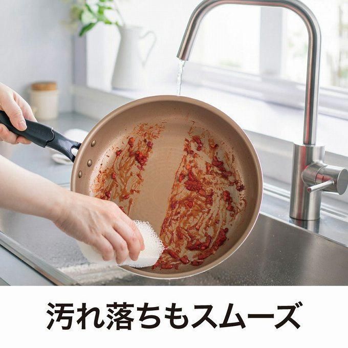 フライパン evercook エバークック ガス火専用 初めの1枚 フライパン 18cm 深型 ネイビー ドウシシャ PFOA不使用