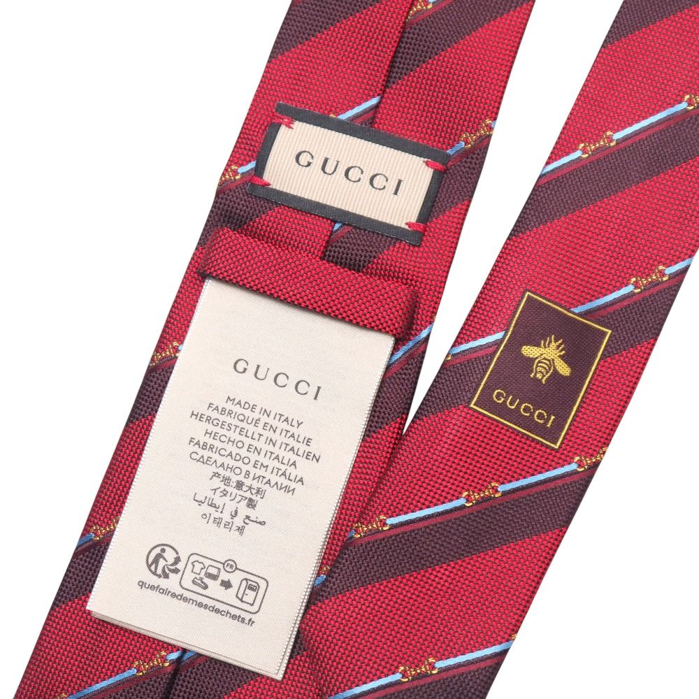 □美品□GUCCI グッチ ネクタイ CGロゴ ホースビット シェリーライン