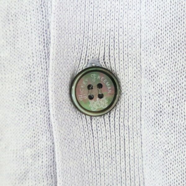 絶対お買い得！！ 80%OFF ヒッキーフリーマン Hickey Freeman ニットカーディガン M MKN1161 Mサイズ ラベンダー メンズ 長袖 コットン×リネン ハイネック 日本製 春夏 969-212 5000円以上送料無料。