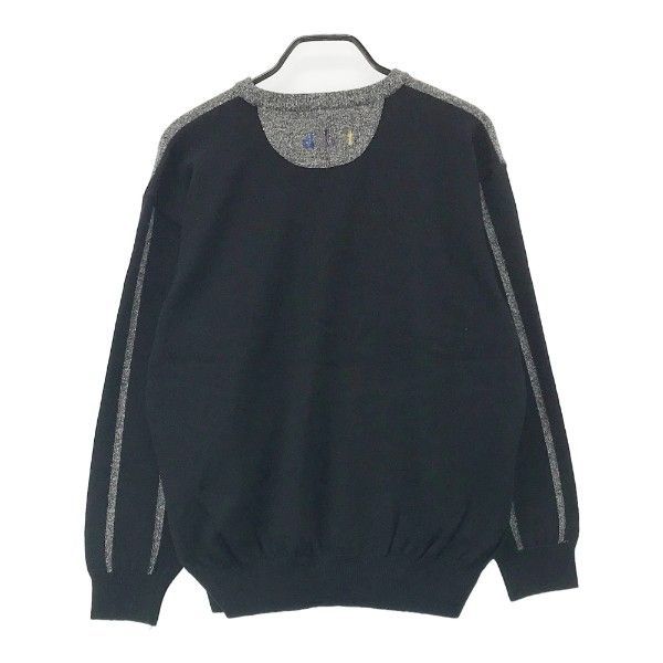 ADABAT アダバット ニットセーター 総柄 ブラック系 46 [240101359410