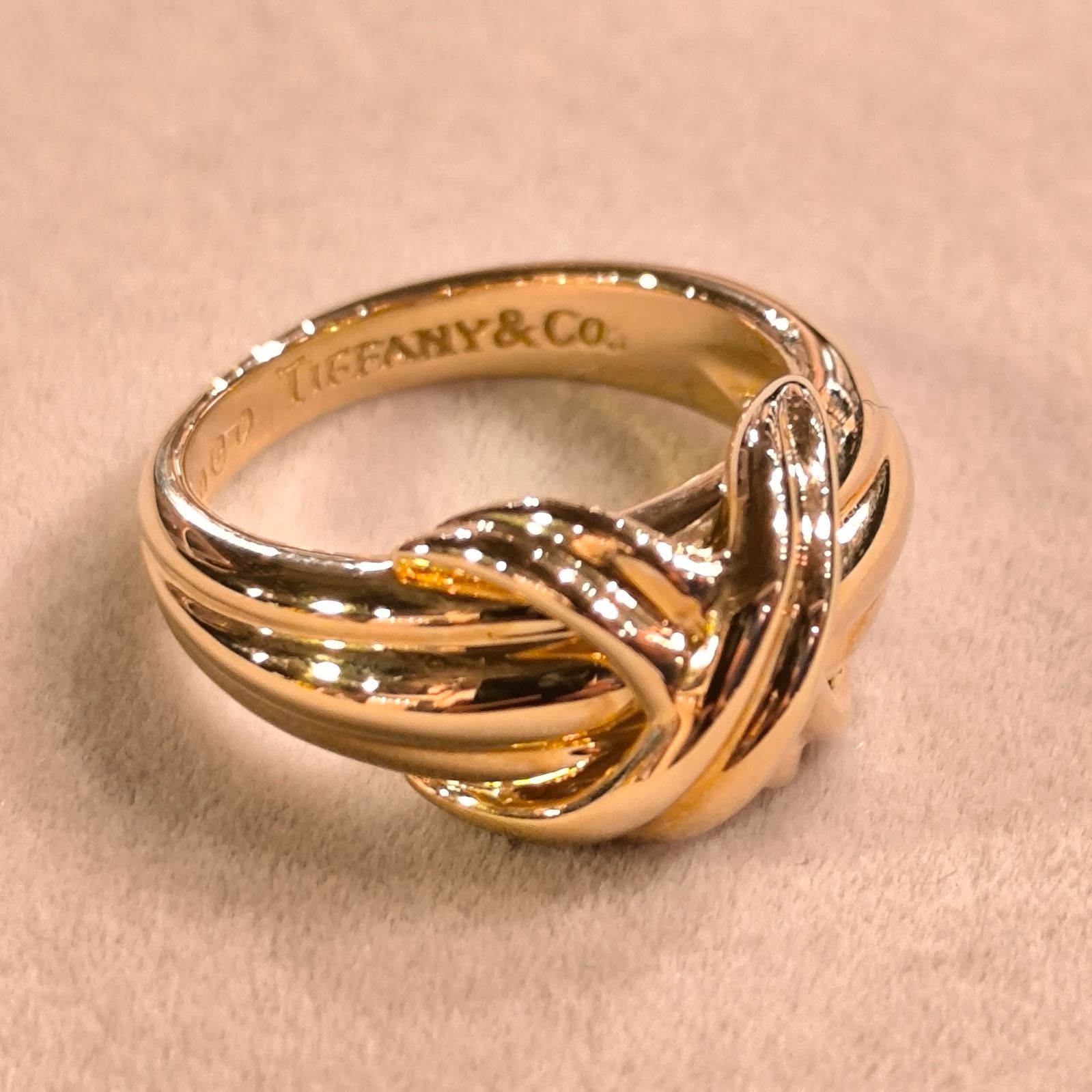 ティファニー シグネチャーリング 5号 K18 イエローゴールド