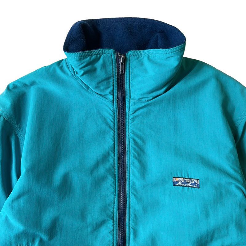 80s USA製 黒タグ Eddie Bauer フリース ライナー ナイロン シェル