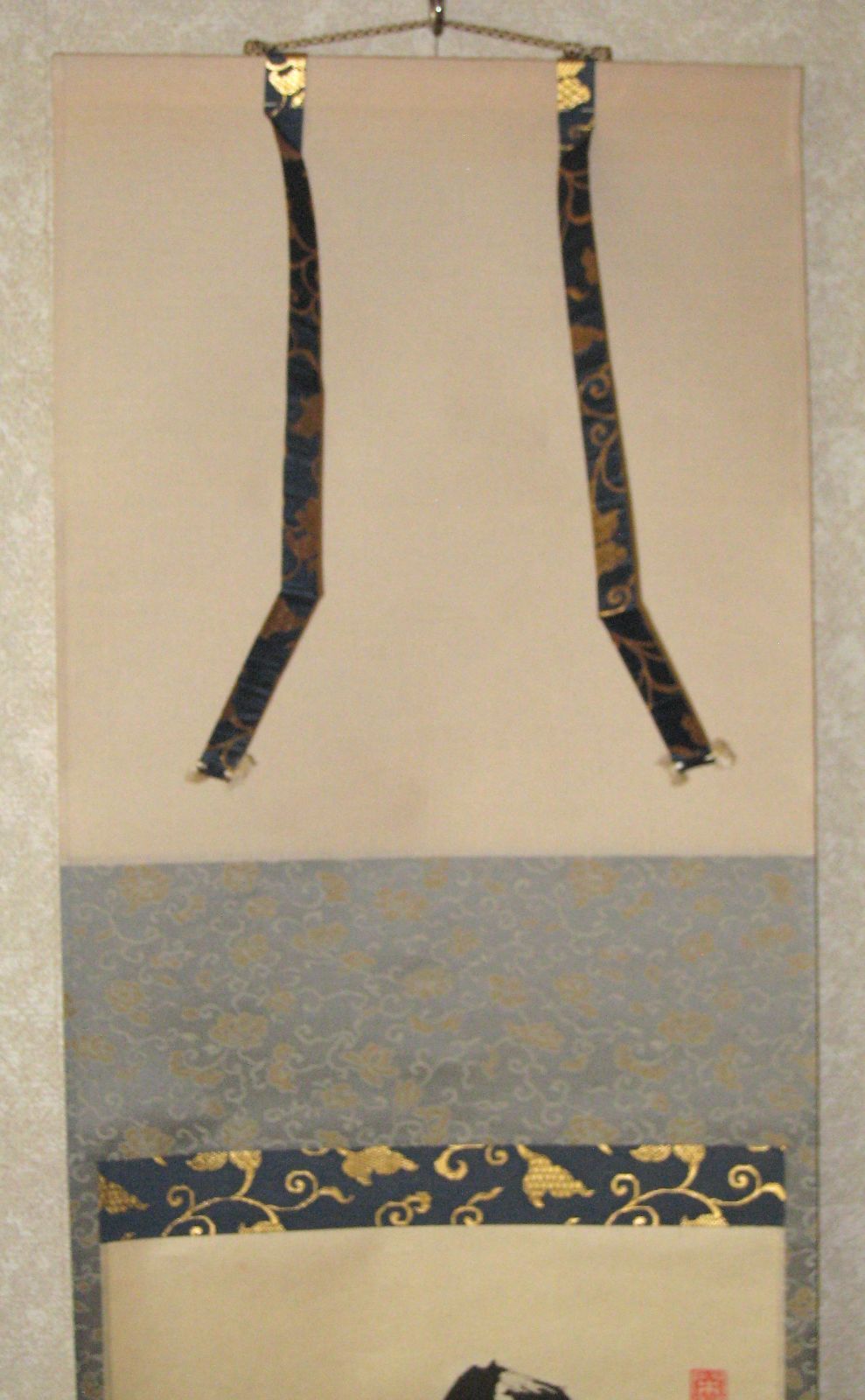 真筆】茶掛け 茶掛 本来無一物◇大徳寺派 少林寺 前大徳 横井