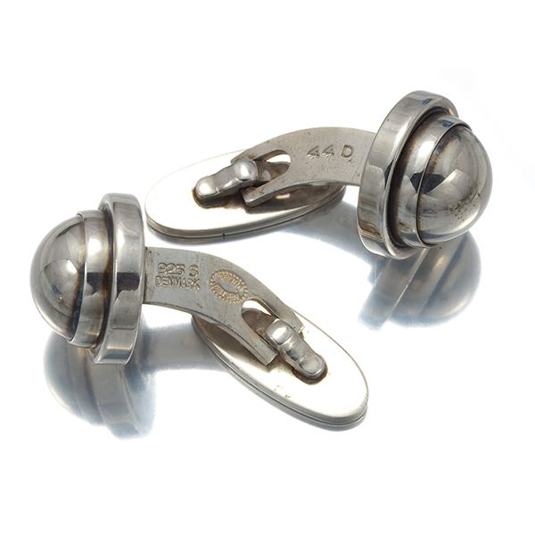   ジョージジェンセン カフス 44H シルバー ストーン Georg Jensen ジョージジェンセン 440 カフス シルバー メンズ
