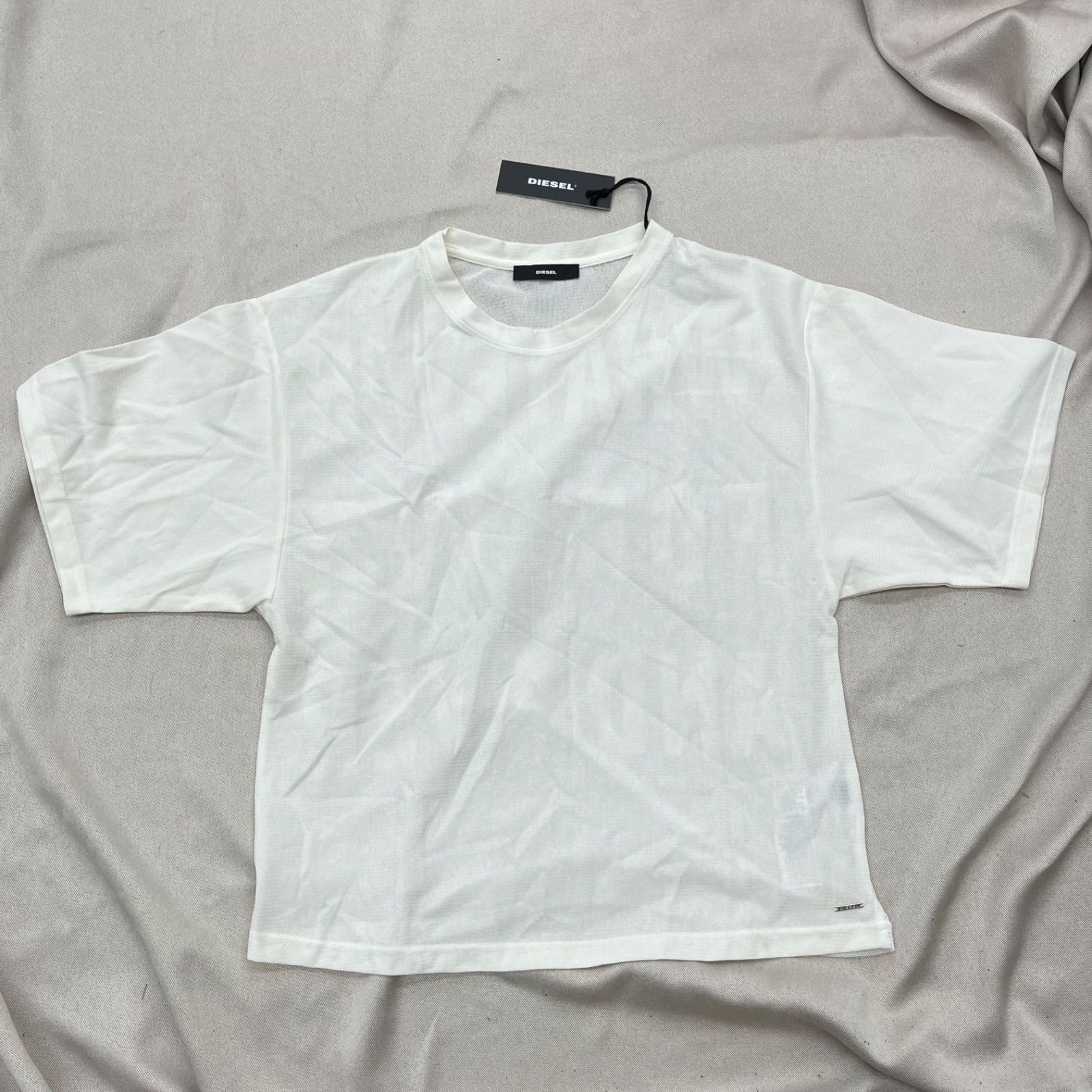 未使用】DIESEL メッシュTシャツ メンズ サイズXS タグあり 白 