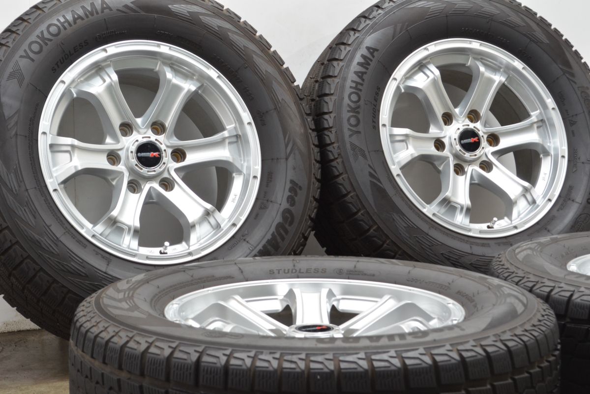 程度良好品 B-MUD K 17in 7.5J 25 PCD139.7 ヨコハマ アイスガードG075 265 65R17 4本 ランドクルーザー プラド ハイラックス サーフ