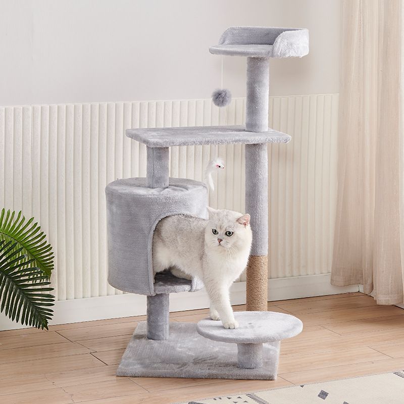 猫用品 キャットタワー 据え置き スリム 省スペース コンパクト 爪とぎ