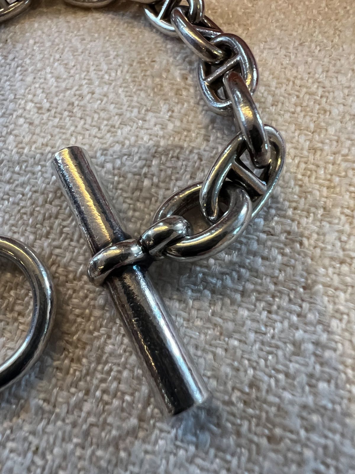 極希少】70s HERMES エルメス シェーヌダンクル 筆記体 MM16コマ 正規