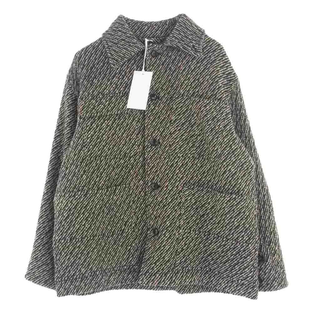 ヨーク YOKE ジャケット 23AW YK23FW0513B WOOL NEP TWEED COVERALL JACKET ウール ネップ ツイード カバーオール ジャケット ベージュ系 ブラック系 2(S)【新古品】【未使用】【中古】 ヨーク YOKE ジャケット 23AW YK23FW0513B WOOL NEP TWEED COVERALL