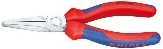 クニペックス(KNIPEX)ロングノーズプライヤー160mmクロームメッキコンフォート 3015-160