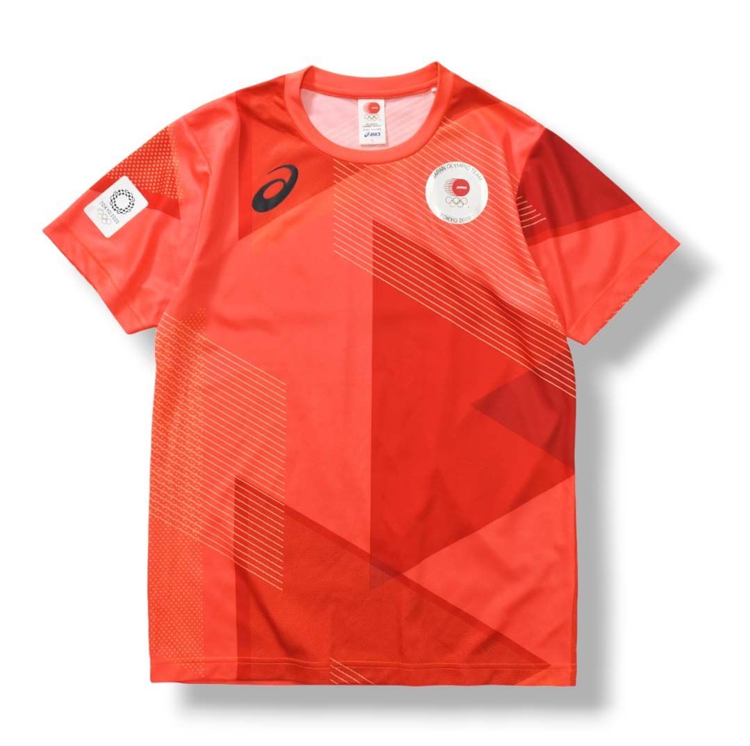 アシックス asics 世界陸上 半袖速乾Tシャツ レッド L ES3863 アシックス asics 2022東京オリンピック モデル 半袖