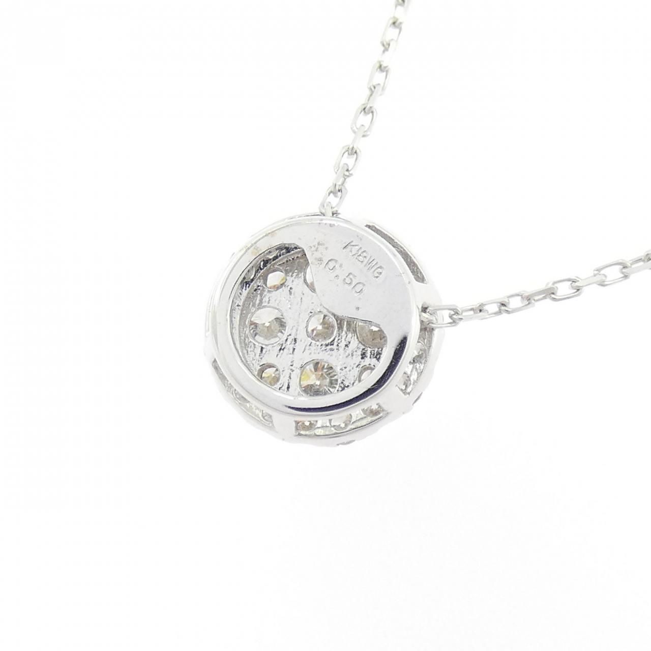 K18WG ダイヤモンド ネックレス 0.50CT - メルカリ