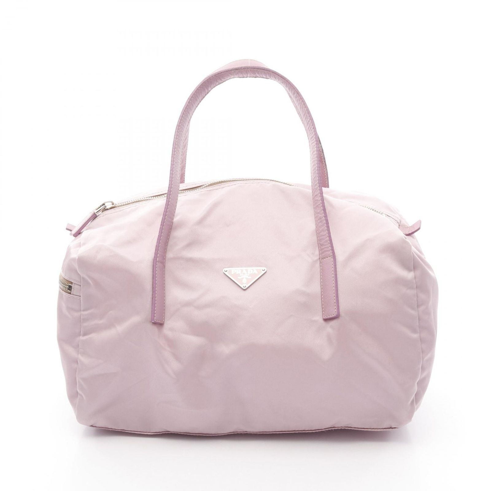 プラダ PRADA ハンドバッグ パープル ナイロン サフィアーノレザー ハンドバッグ レディース Used B