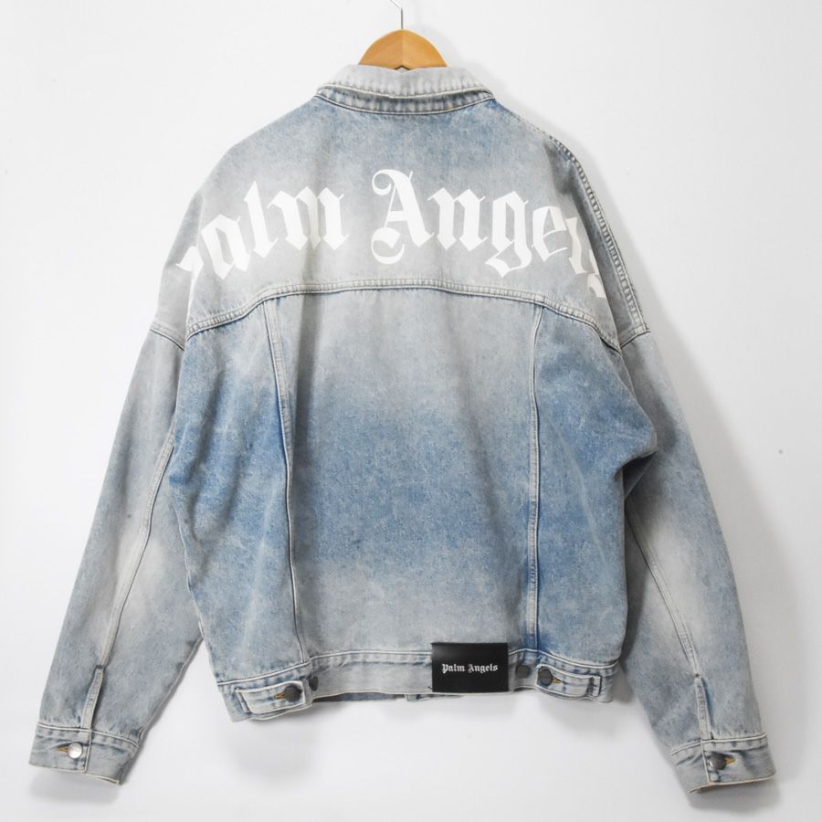 Palm Angels デニムジャケット ライトブルー Palm Angels モノグラム デニムジャケット | ブルー | FARFETCH JP