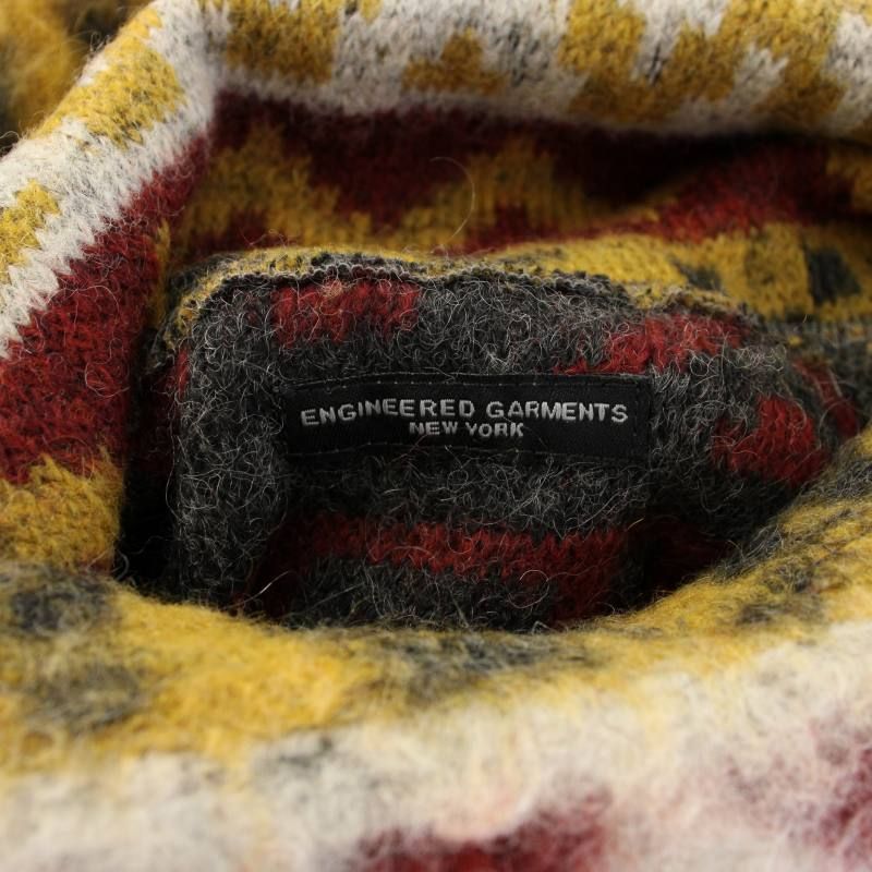 エンジニアードガーメンツ Engineered Garments インターライナー ベスト プルオーバー ニット フード 総柄 マルチカラー /TK メンズ エンジニアードガーメンツ Engineered Garments インター