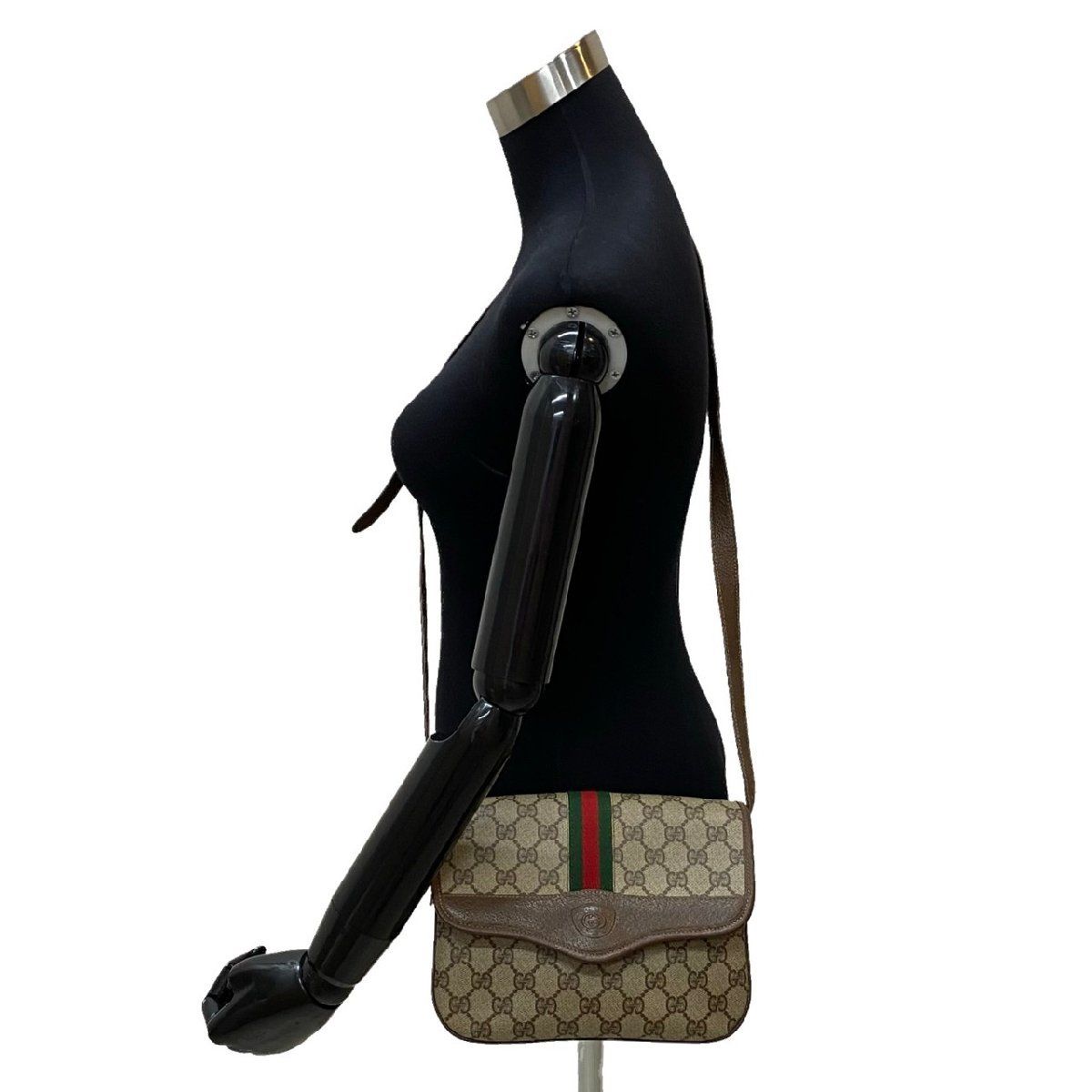 極 美品 GUCCI オールドグッチ ヴィンテージ シェリーライン GG ロゴ